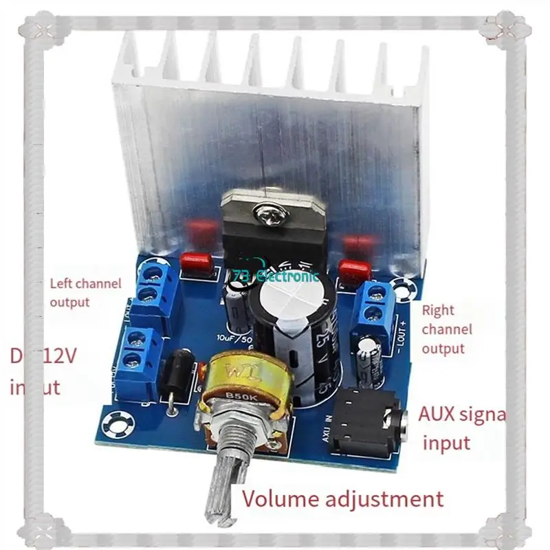 24-Hour Delivery TDA7377 2.0 Version Stereo Audio Amplifier Board 35W+ 35W Dual Channel Module DC 12V Power Supply
