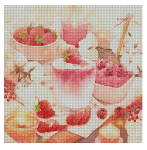Strawberry desserts 18CT 16CT 14CT Unprinted Top Quality Cross Stitch Kits Embroidery Art DIY Handmade Needlework Home Decor