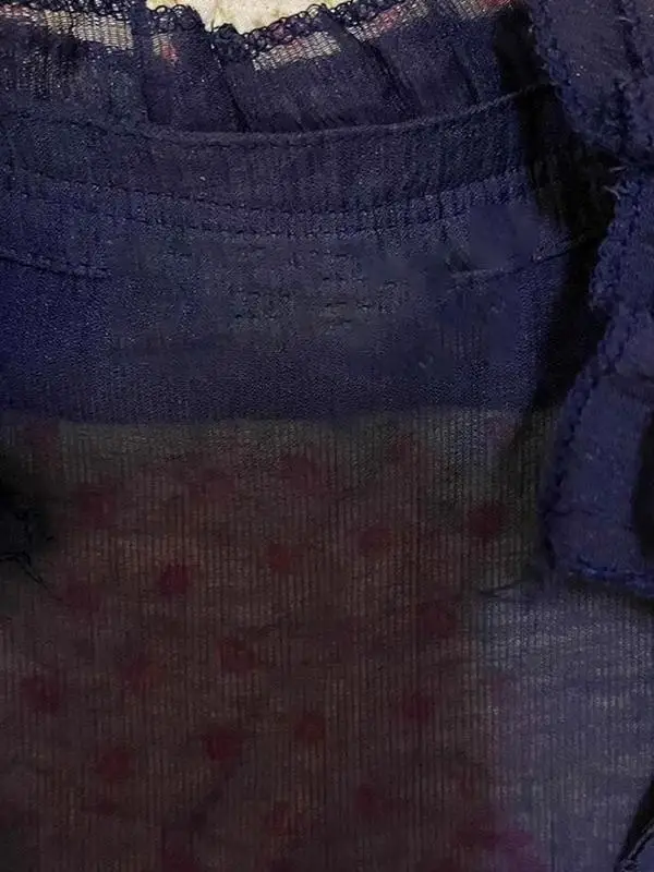 

Ele Vintage Blue V-ne ort Sve irt Women's Versatile Slimming Top for Summer Cotton Commute Sle Faion