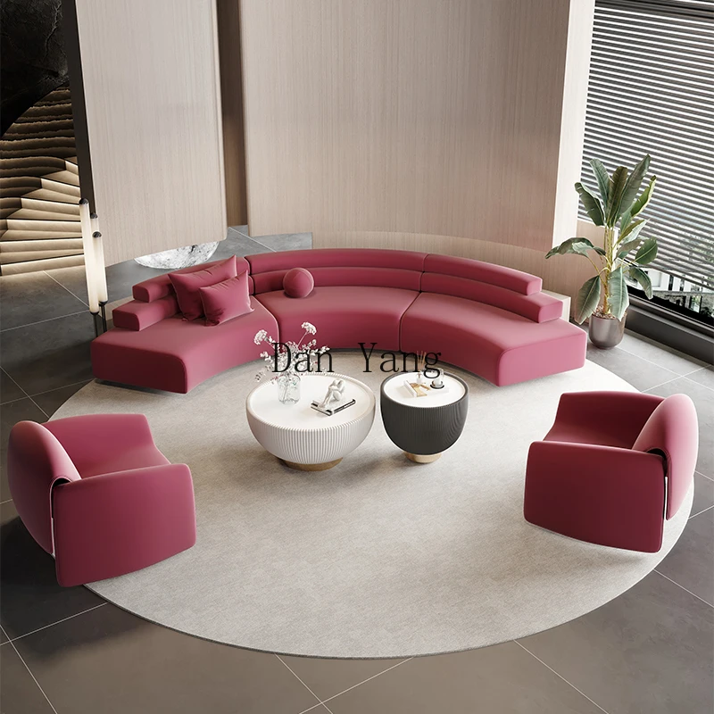 YJ semi-circular curved special-shaped sofa sitting area