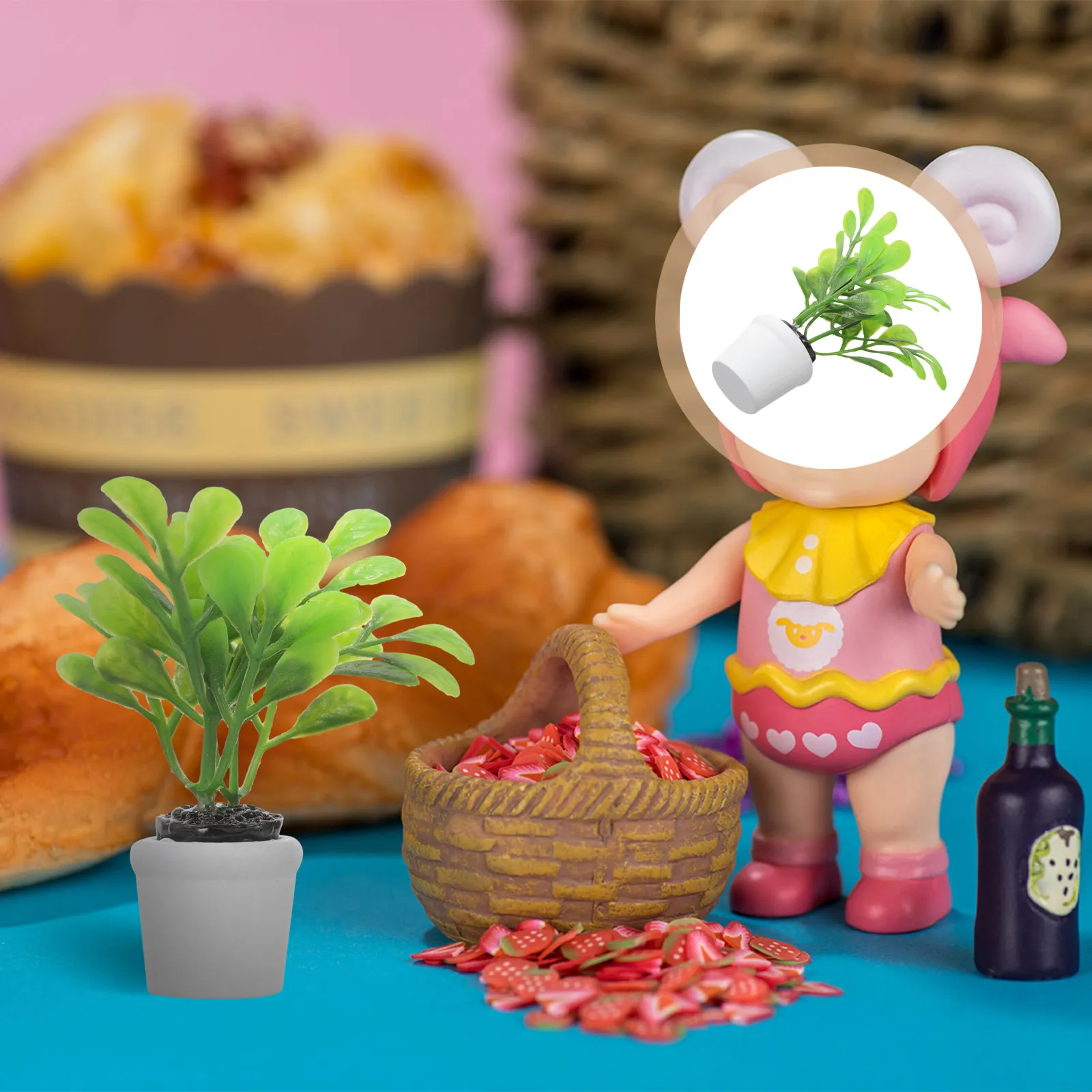 

Искусственные миниатюрные растения в горшках для кукольных домиков, крошечные нежные мини-растения, декор для дома, украшения для стола, для столовой