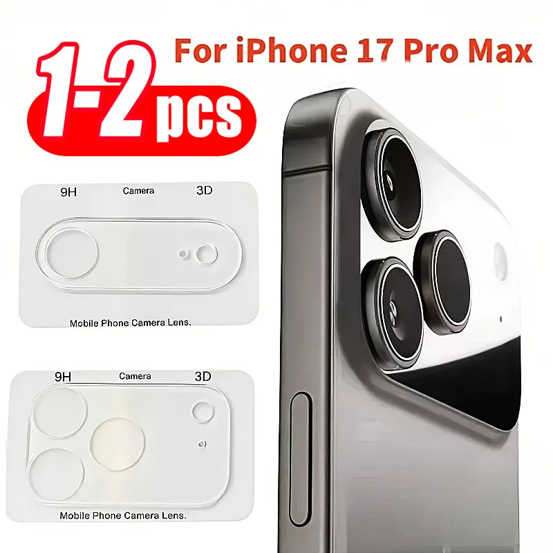 

1-2Pcs HD Lens Protective Glass For iPhone 17 Pro Max Back Camera Protector Tempered Glass For Len Film