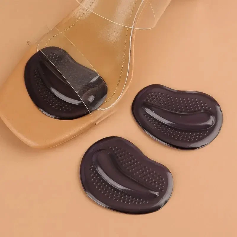 1Pair Forefoot Pads for Sandals High Heels Silicone GEL Invisible Half Size Pads Non-slip Stickers Thickened Self-adhesive