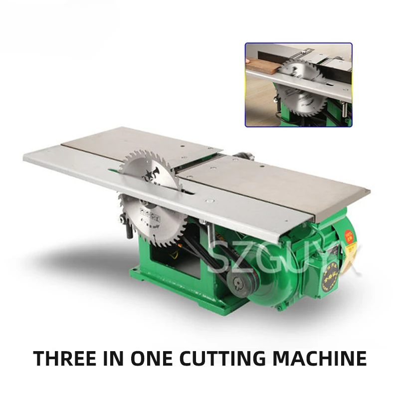 

1.3KW multi-function electric woodworking table planing small table saw bench drill three in one cutting machine planer