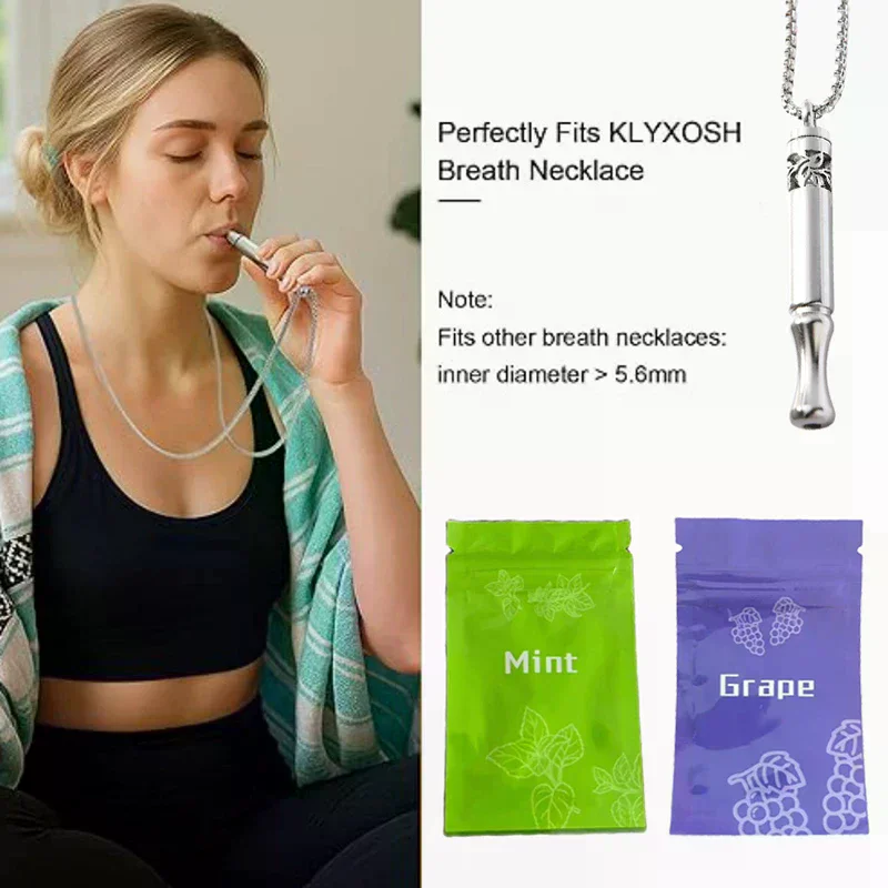 

Aromatherapy Cotton Core Quit Smoking Fruit Flavors Decompression Cotton Filter Or Stress Anxiety Meditation Necklace Breathing