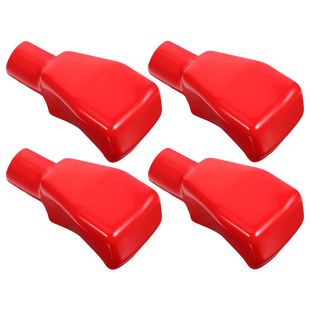 

4Pcs Universal Terminal Covers Car Positive Negative Caps Flexible Protector Post Terminal Sleeves