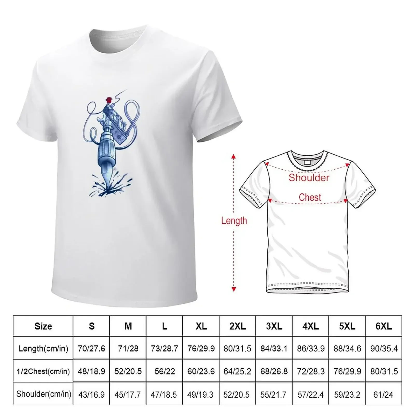 Tattoo Machine T-Shirt Aesthetic clothing graphics customizeds mens funny t shirts korean fashion vintage clothes men clothes