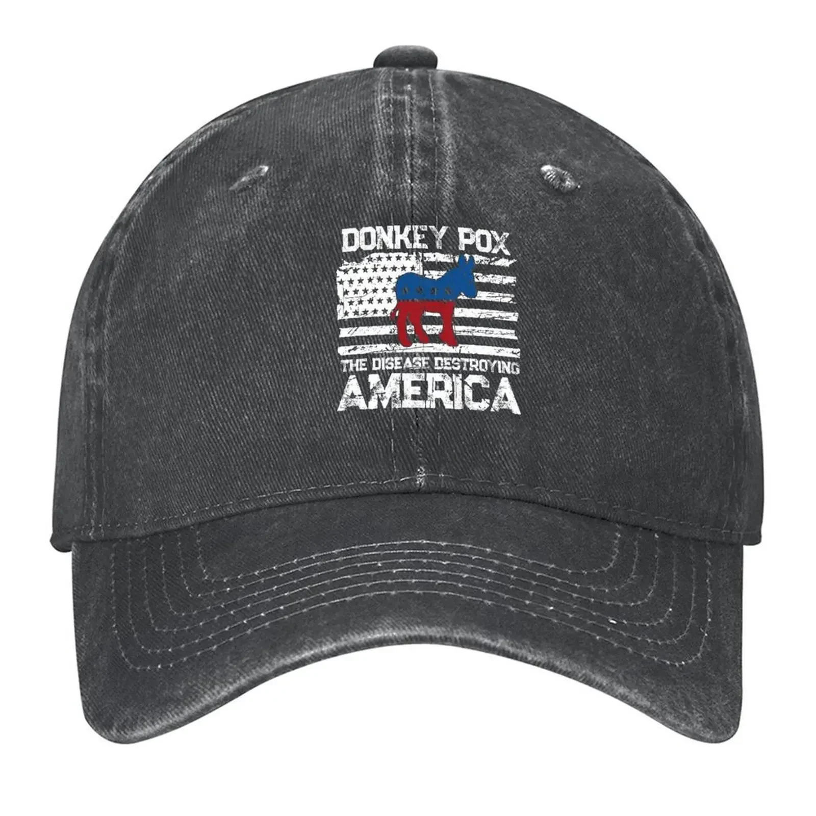 New Donkey Pox The Disease Destroying America MonkeyPox USA Flag Baseball Cap sailor cap for men fishing hat Men Women's