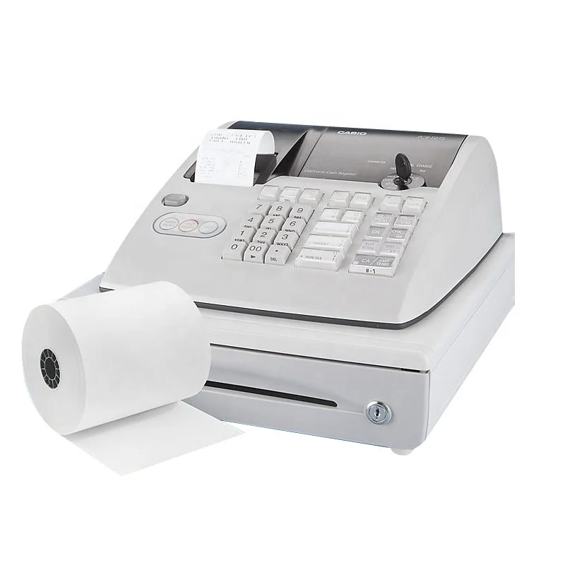 Long Image Life Cash Register Paper Thermal Paper Rolls Receipt Till Roll 100% Wood Pulp Cardboard Core Single from China