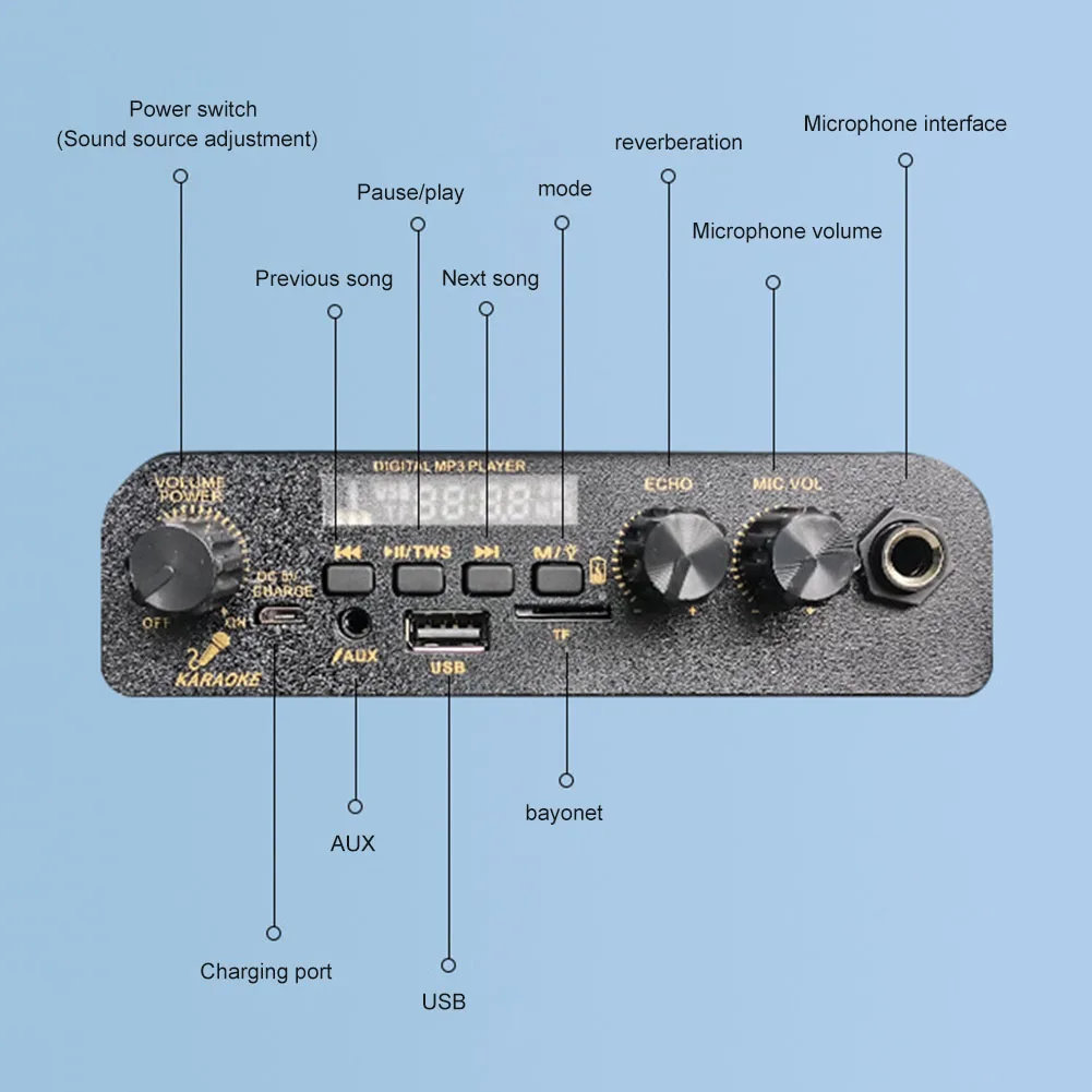 Schädel Drahtlose Tragbare Lautsprecher Bluetooth 5,0 Karaoke Maschine Lautsprecher Karaoke PA System für Outdoor Home Party Reisen