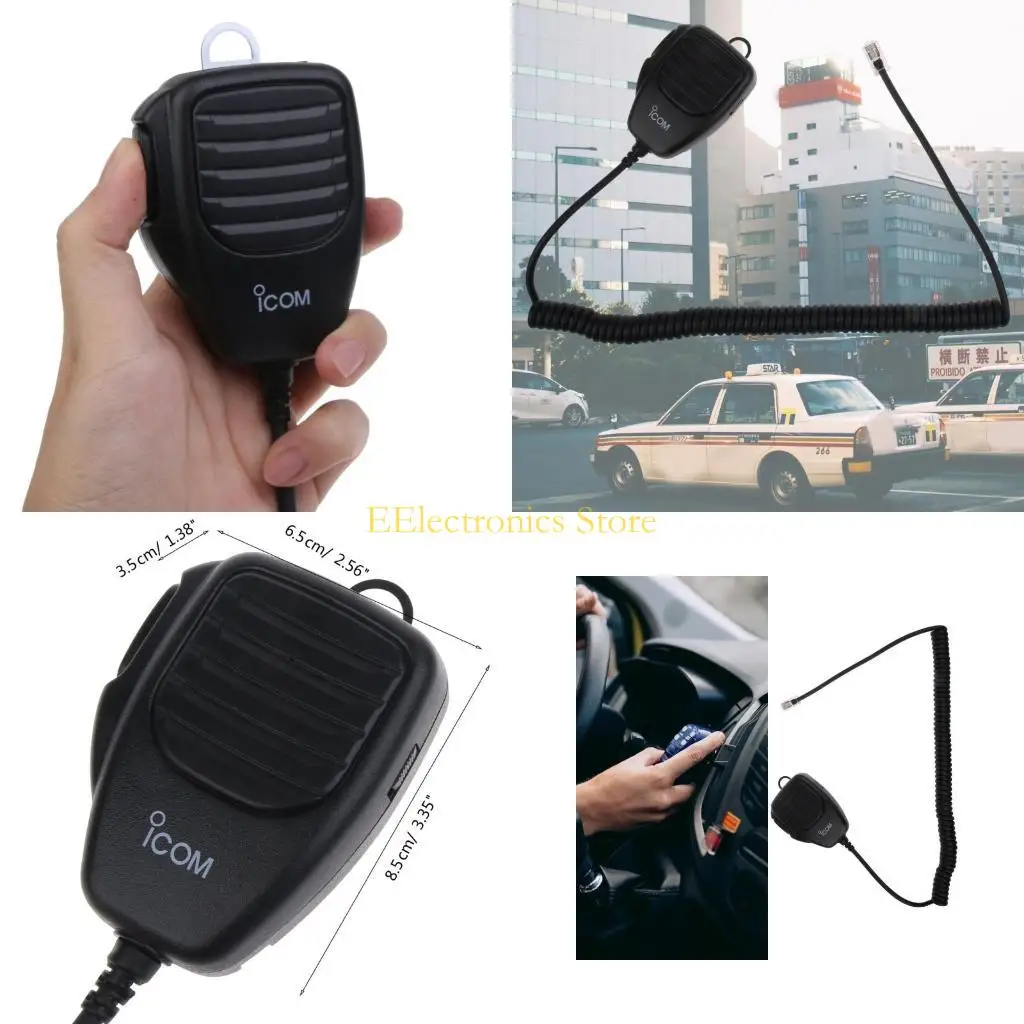 

B03C 8Pin Speaker-Mic Shoulder Handheld Microphone Easy Connection Used for HM-118N IC-706 IC-2100H IC-2200H IC-7000 IC-V8000
