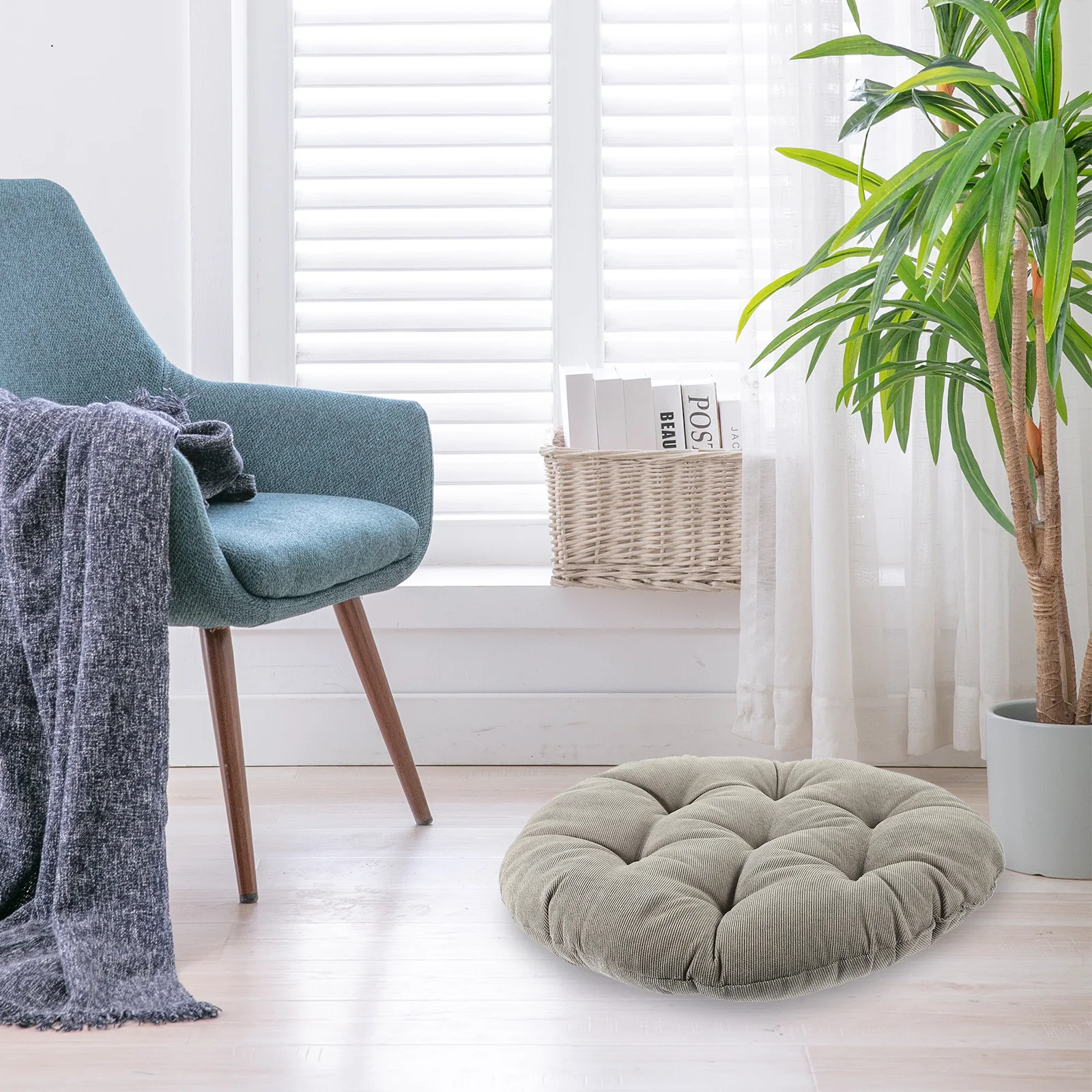 

Round Floor Seat Cushion Seat 55cm Thick 10 12cm Lake Blue Cushion for Yoga Living Room Seats Comfortable
