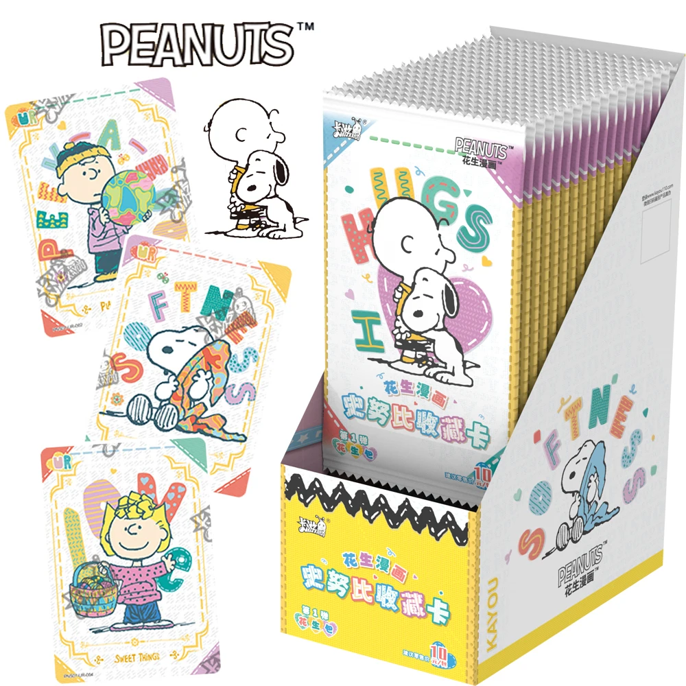 KAYOU Wholesale Peanuts Snoopy Cards for Children Charlie Brown Lucy Van Pelt OR Camping Beach Play Happy Cards Holiday Gifts