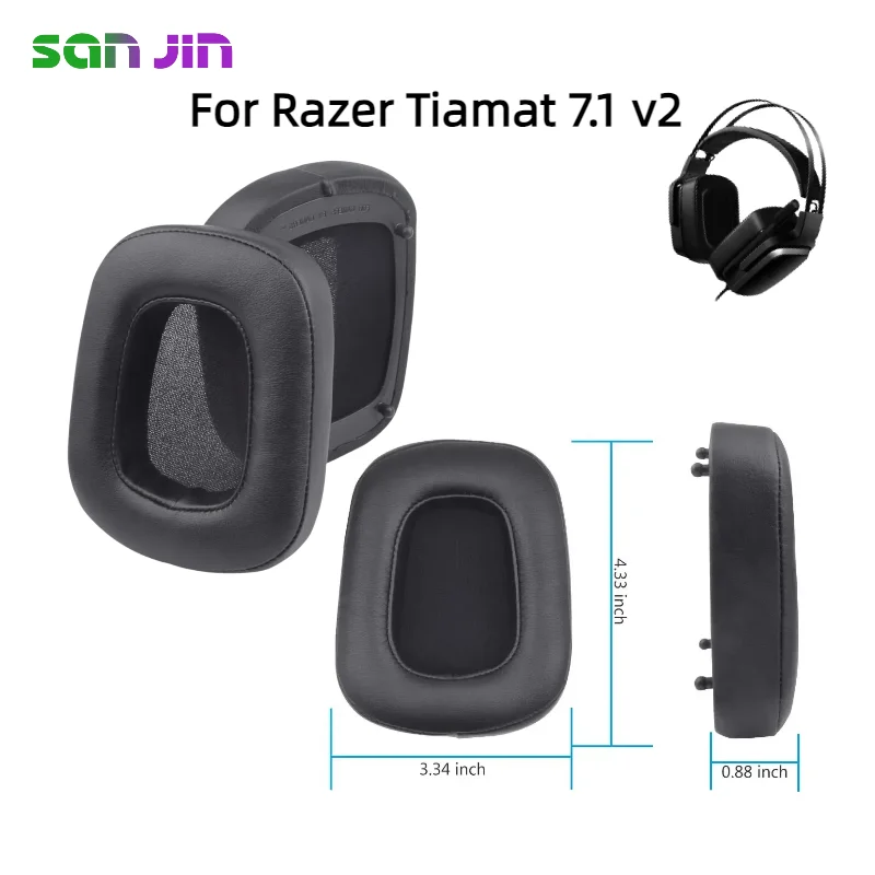 

Cooling Gel Ear Pads For Razer Tiamat 7.1 v2 Gaming Headphones replacement Earmuffs Ear pillows ear covers cushion