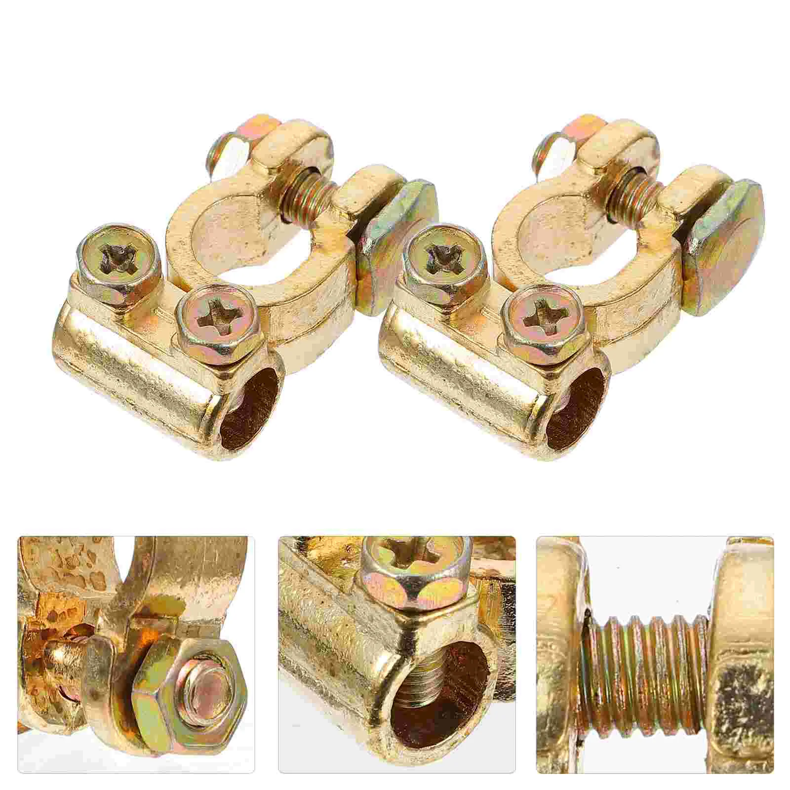 

4 Pcs Clip Connector Car Cable Clamp Small Hole Buckle Aluminum-magnesium Alloy