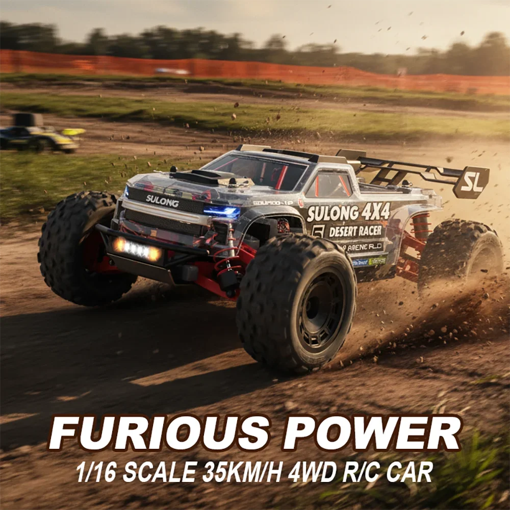 

1/16 4WD RC Crawler 2.4G 4x4 Off-road Climbing Vehicle 35km/h High Speed Remote Control Electric Racing Car Model Toy for Adults