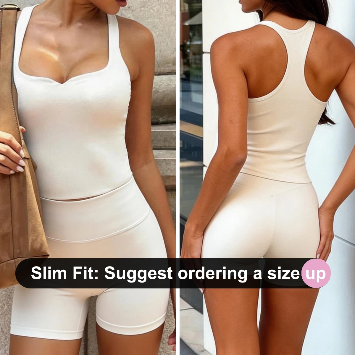 Conjunto de Ginástica CSB Form Tank Lyla: Top Regata com Sutiã Embutido e Leggings de Cintura Alta para Fitness