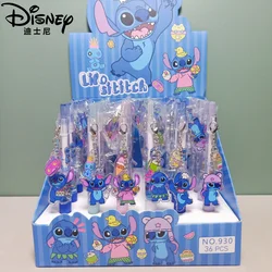 12/36pcs Disney Stitch Pendant Gel Pen Cute Stitch Pendant Water Pen Student Cute Blue Signature Pen Stationery Gift Wholesale