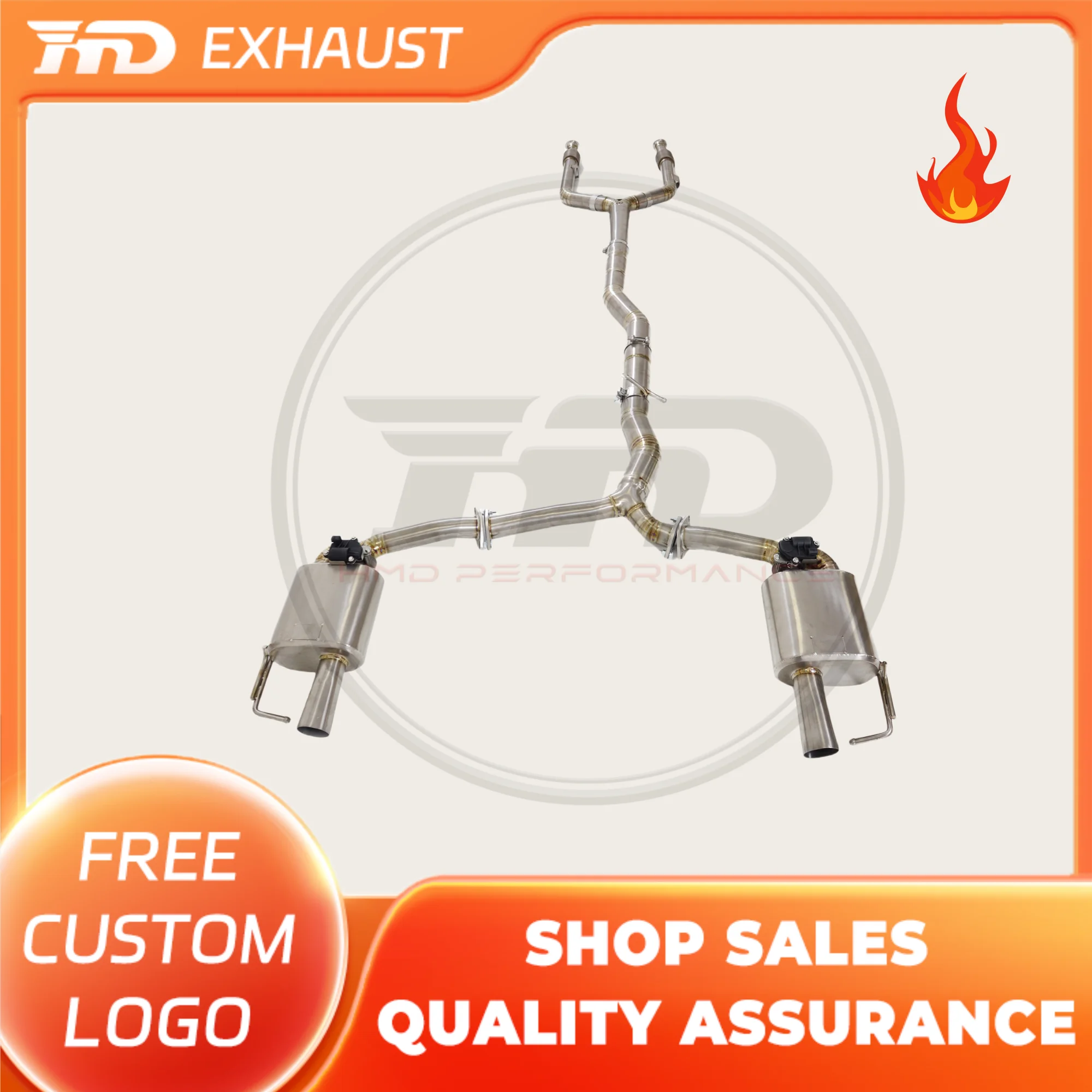

HMD Exclusive customization Titanium Alloy Exhaust System Performance Catback for Mercedes Benz C43 Muffler With Valve