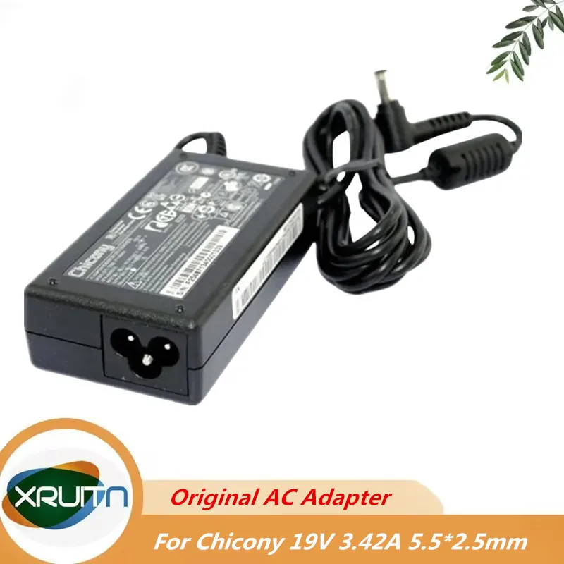Original Chicony 19V 3.42A 65W 5.5*2.5mm Laptop AC DC Adapter Charger A18-065N3A A065R184P A065R216P For Notebook Power Supply