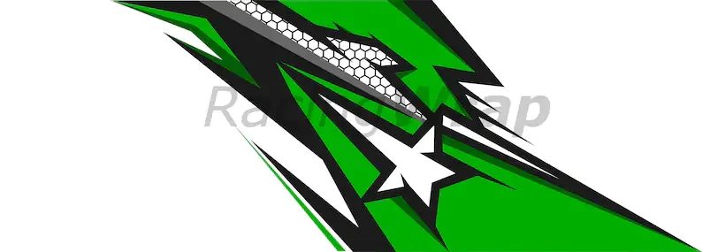 Template Mockup Motorcycle for sticker wrap decal with abstract design | Sticker Racing, Stripes Vinyl, Graphics Decal, illustra