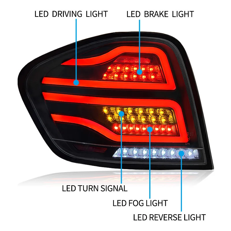 Auto Styg Lampe für Mercedes benz ML W164 Rückleuchten 2005-2008 ML350 ML500 LED Rücklicht Signal DRL Bremse reverse Zubehör