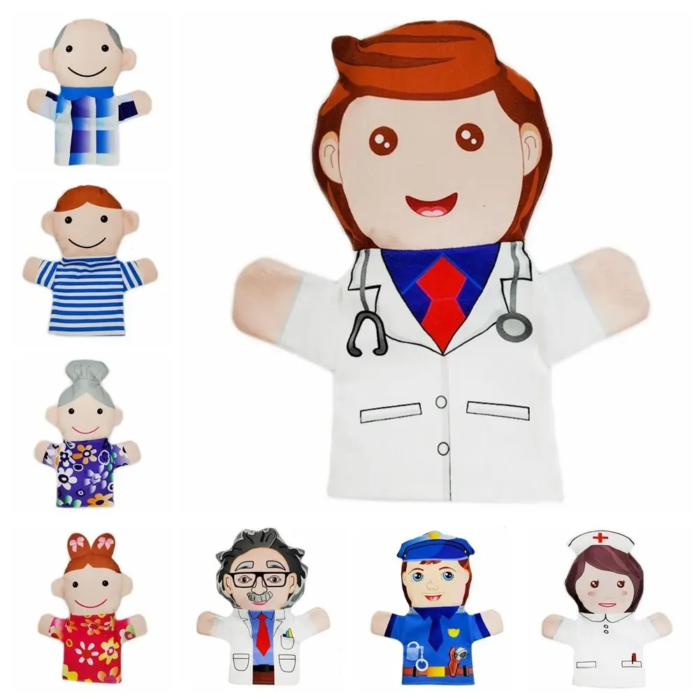 Familieleden Handpoppen voor familieleden 12-types knuffel Familieleden Handpoppen Interactieve doek