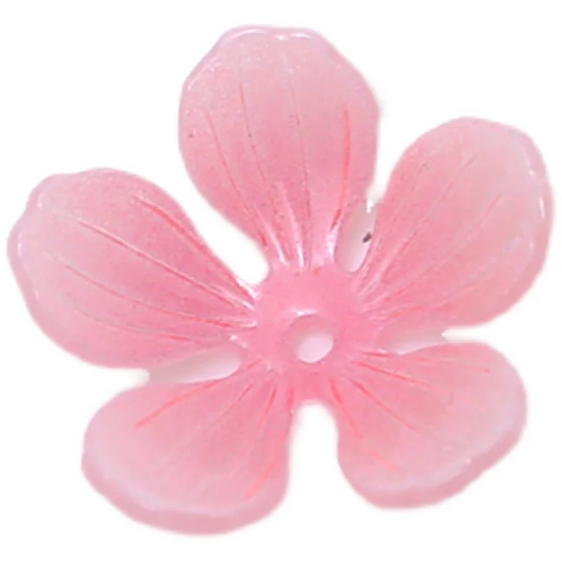 1pcs Peach Pear Flower Green Long Leaf  Heat Shrinkable Sheet Diy Handmade Earrings Jewelry Hairpin Accessories Material Charms