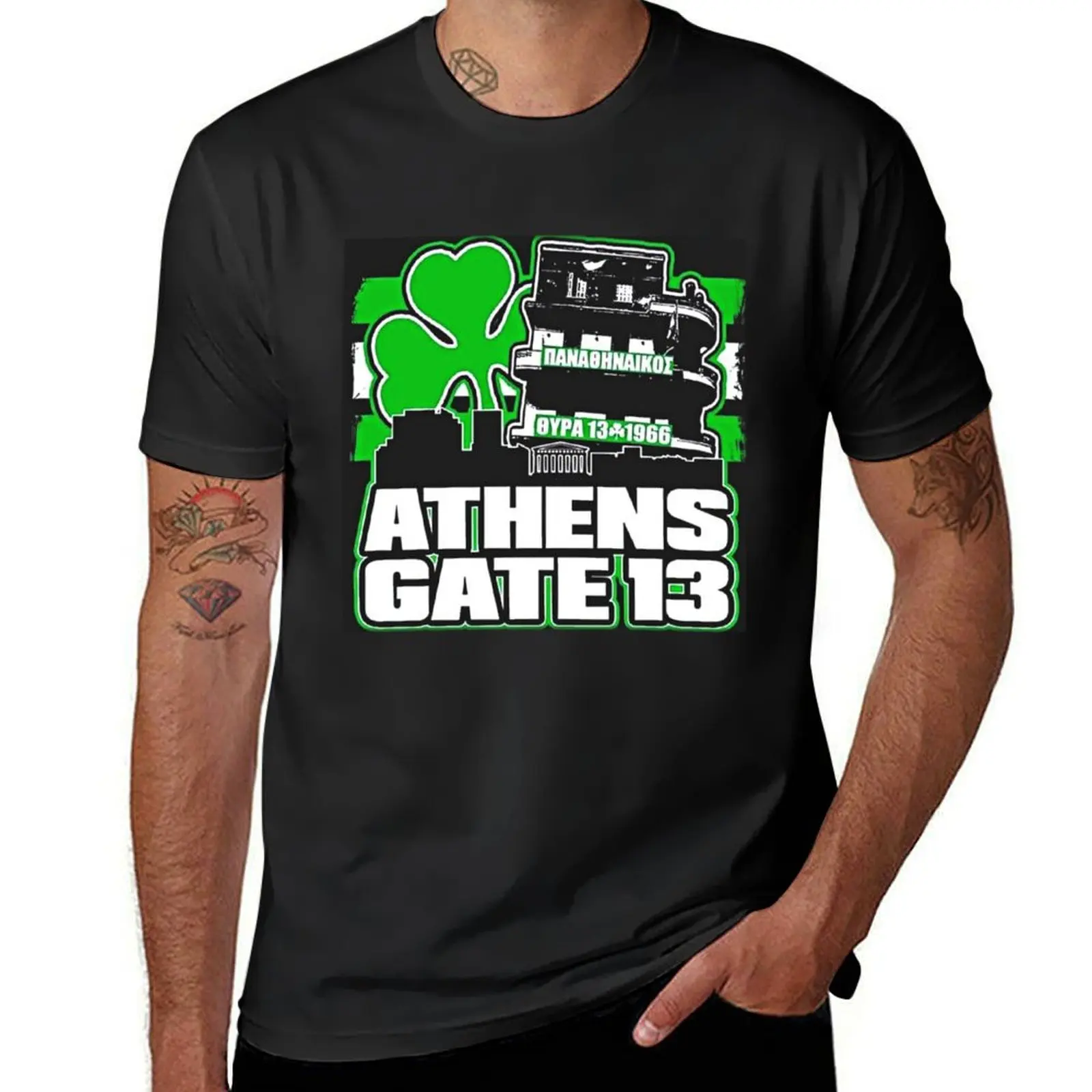 ATHENS GATE 13 T-Shirt Blouse Aesthetic clothing sports fans funnys Men's cotton t-shirt