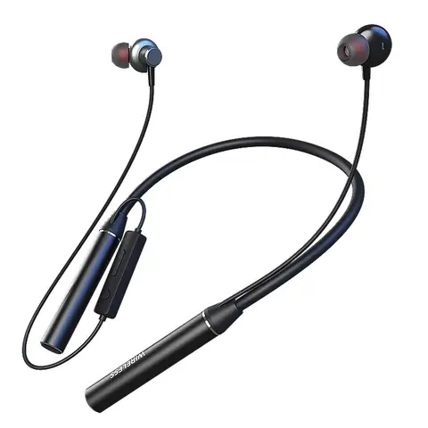 Neckband wireless Bluetooth headset, long battery life 100 hours playback, noise reduction stereo sports Bluetooth headset