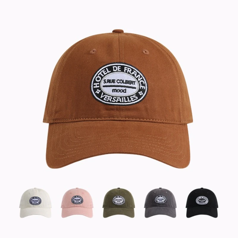 

Unisex Cotton Soft Top Baseball Cap with Letter Embroidery Korean Style Casual Adjustable Caps Daily Adjustable Hat All-Season