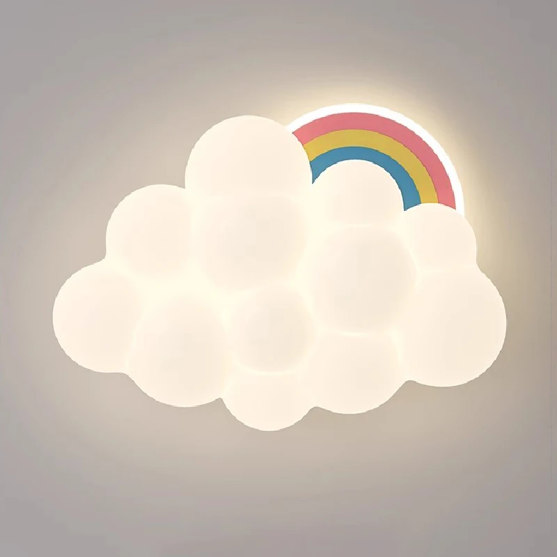 Imagem -06 - Modern Rainbow Cloud Led Ceiling Lights Decoração do Quarto Luz Quente Romântico Berçário Candeeiros de Quarto das Crianças Meninos Meninas