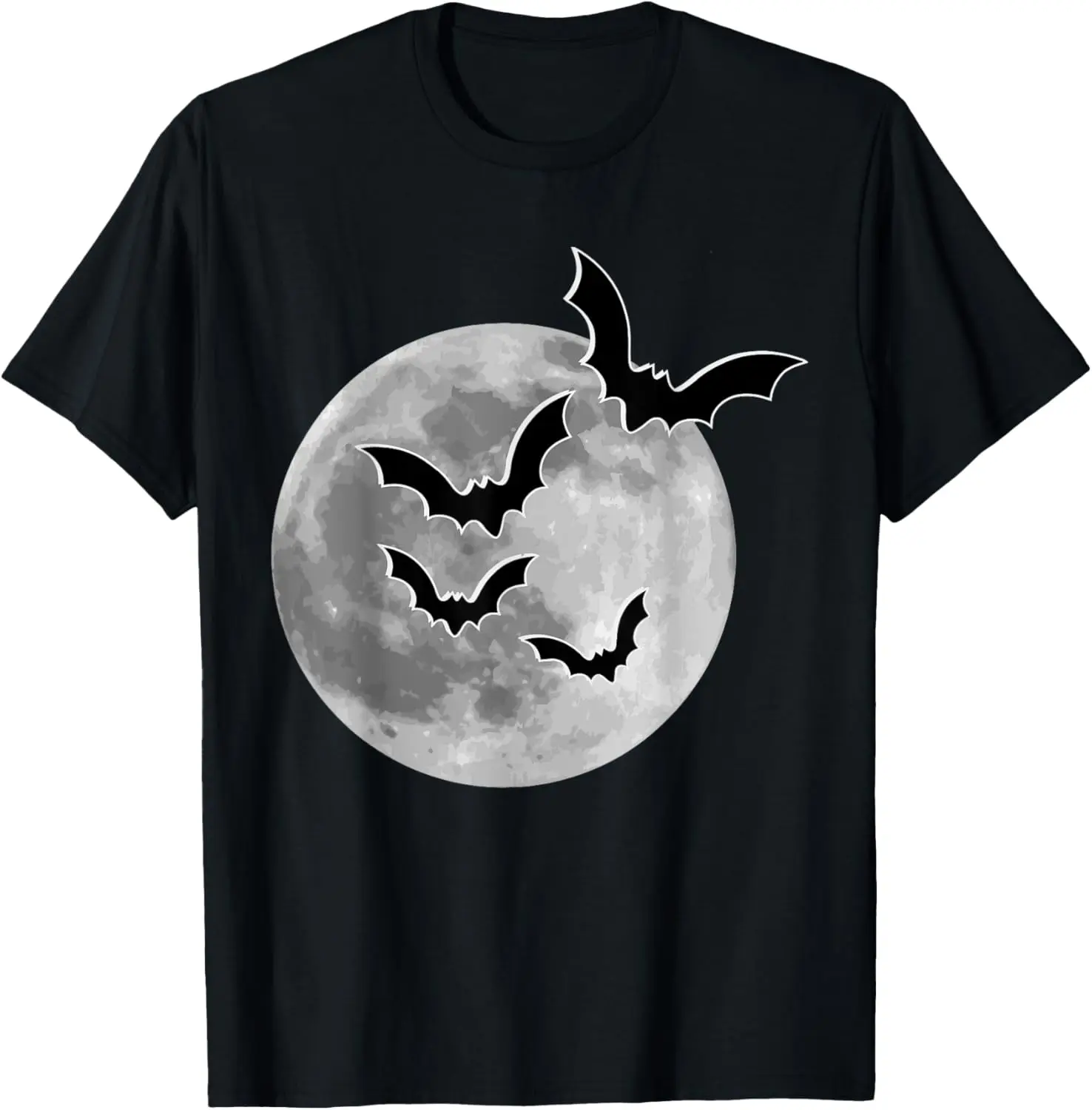 Flying Bats Moon Creepy Gothic Halloween Costume T-Shirt