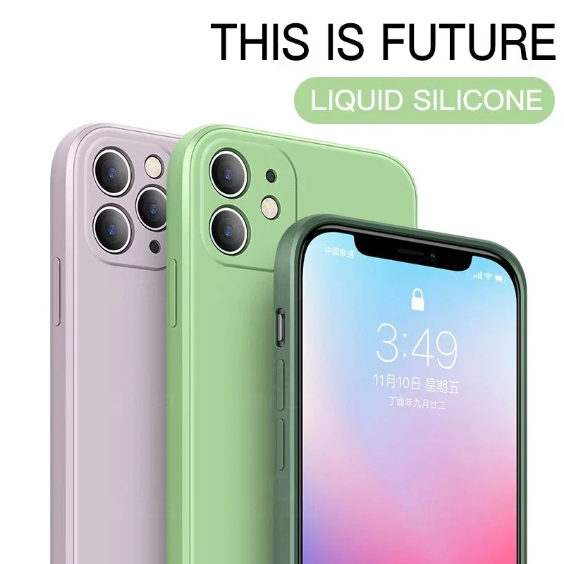 For iPhone15 14 13 11 12 Pro Max Mini Case Official Liquid Silicone Case For iPhone X XS MAX XR 7 8 Plus SE 2020 Cover