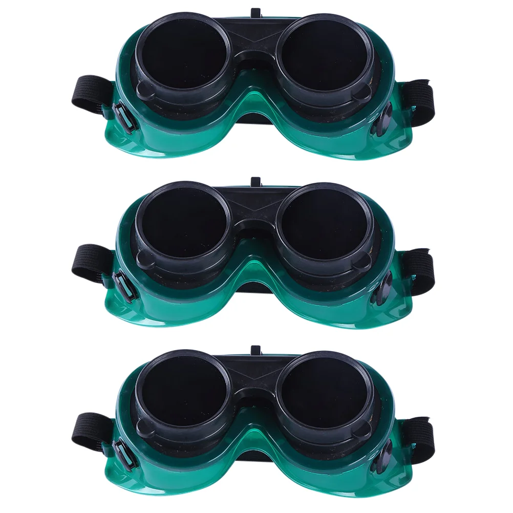 3 Pcs Welding Goggles Logging Safety Glasses Flip-up Protective Electric Abs Flexible Band