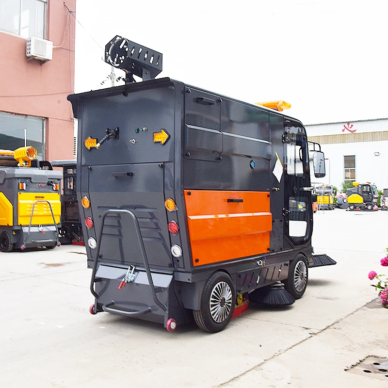 Customized 2026 New Street Sweeper Ultra Wide 2400mm Path 35 Degree Gradeability Heavy Duty 4000W Electric Road Cleaning Vehicle