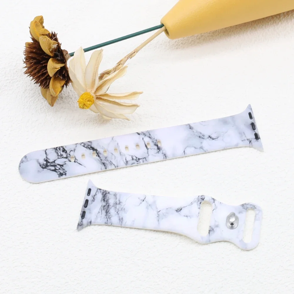 Силиконовый ремешок для Apple Watch Band 49 мм, 40 мм, 41 мм, 46 мм, 45 мм, 44 мм, 42 мм, браслет с принтом для iWatch Series Ultra 10 9 8 7 6 5 se