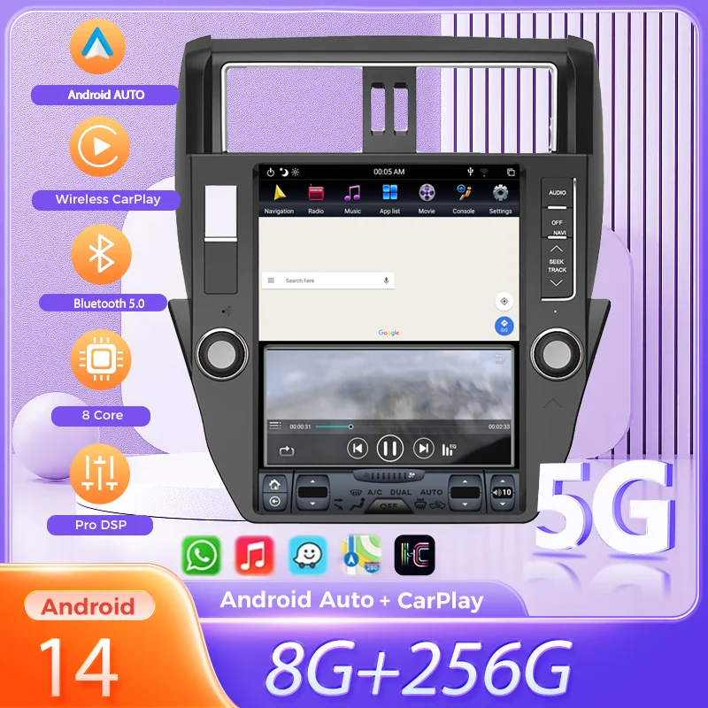 

PX6 Android13 Car Stereo Radio For TOYOTA Prado 150 LC150 2014-2017 Head Unit Car Multlmedia Player Gps Navi