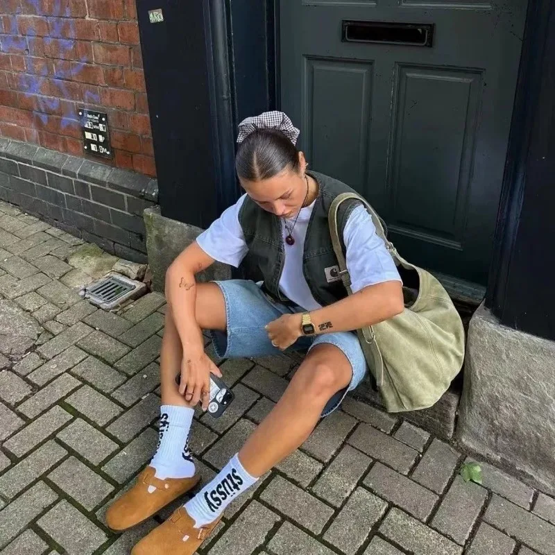 

Men's and women's closed slippers, cowhide suede leather clogs, women's sandals, retro fashion garden M ü ller shoes, new clogs