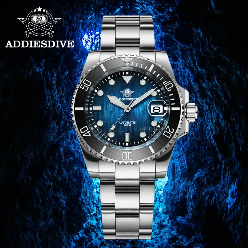 

ADDIESDIVE 41MM Automatic Mechanical Watch BGW9 Blue Luminous Japan NH35A Sapphire Glass 200M Waterproof Men Watch Reloj Hombre