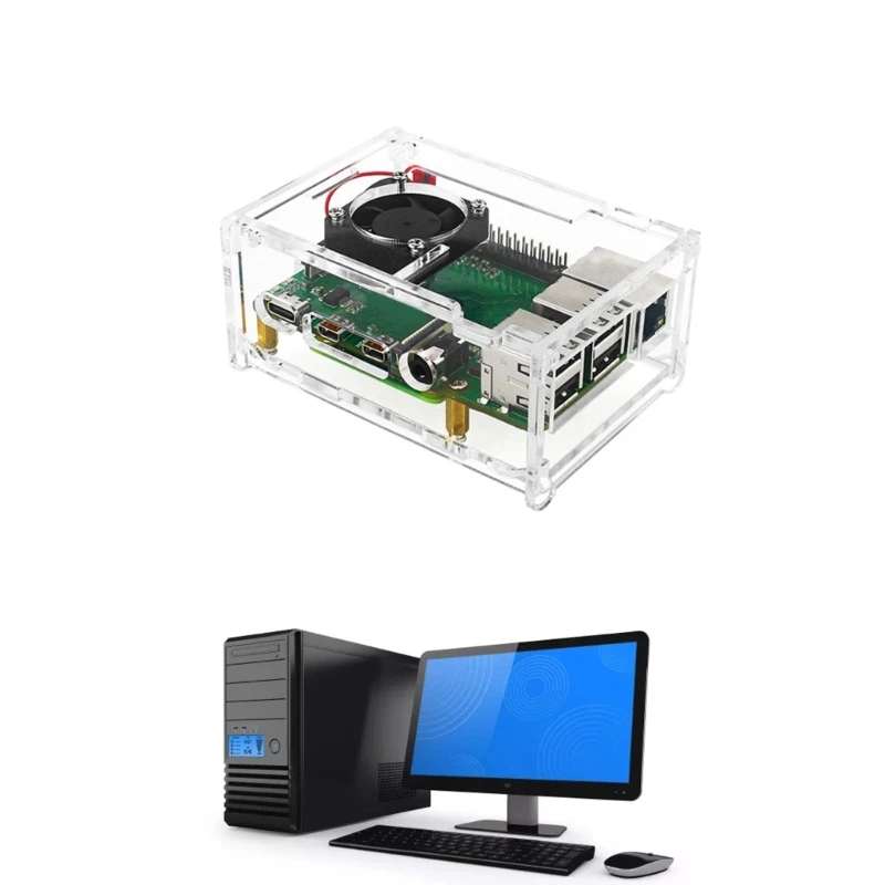 Плата расширения адаптера ForRaspberryPi CM4 на 4B с USB2.0 x 4 и GPIOAudio, охлаждающий вентилятор для наушников, чехол, Прямая