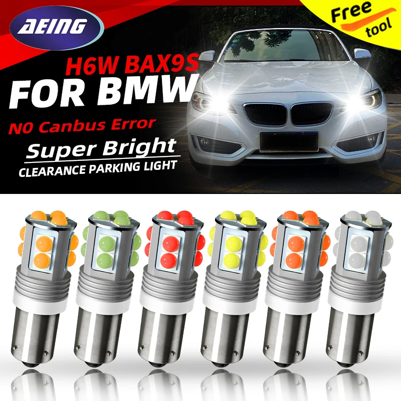 

2×H6W LED Clearance Parking Lights Bulbs BAX9S No Error For BMW 1 2 Series Coupe E82 F20 F21 F22 F87 F23 X5 E53 Z8 Roadster E52