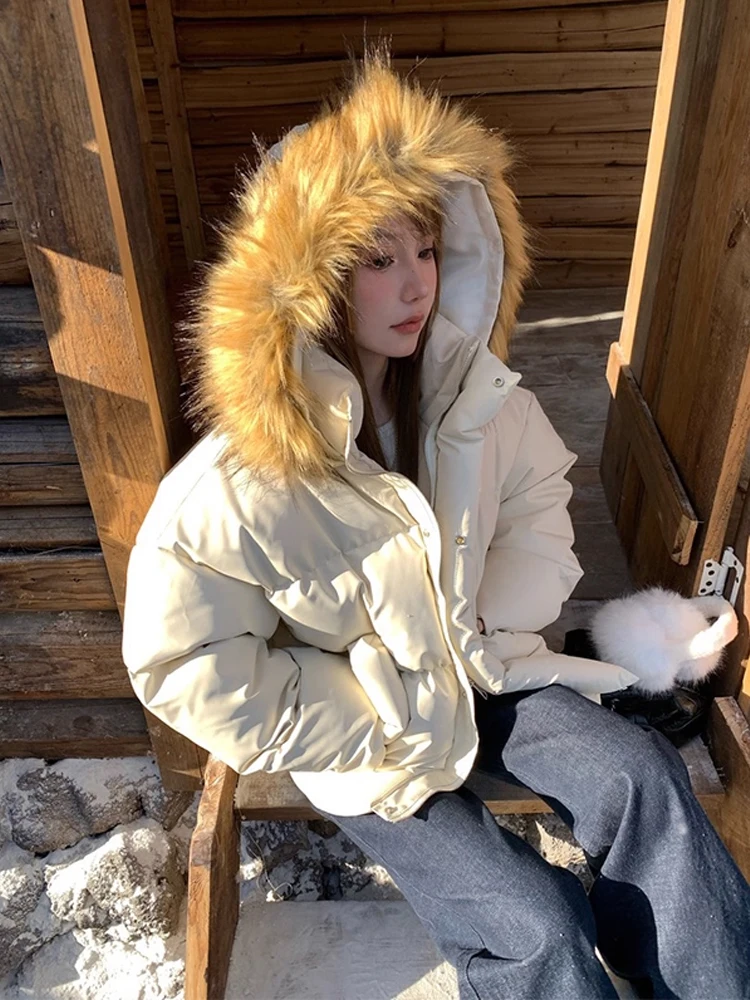 

Зимнее пальто American High Street или Thiened с меховым воротником для мужчин и женщин, парка Cleanfit, хлопковая куртка, теплая повседневная верхняя одежда