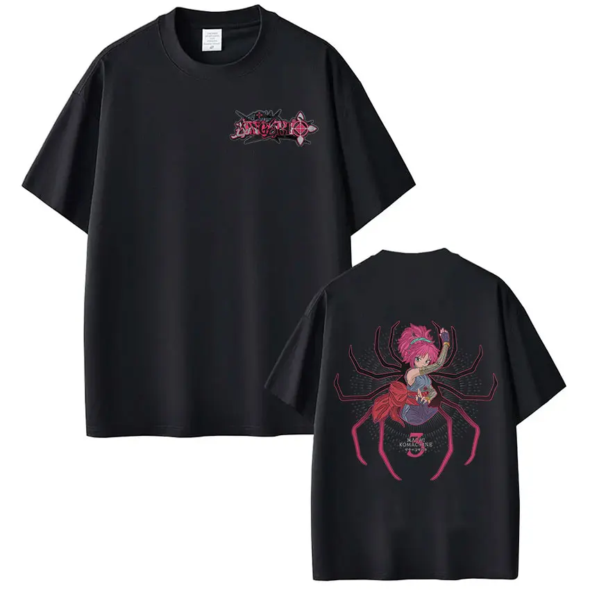 アニメハンター×ハンター Tシャツ スパイダーファントム団体 マチ漫画 半袖Tシャツ メンズ レディース コットン カジュアル ルーズTシャツ トップス