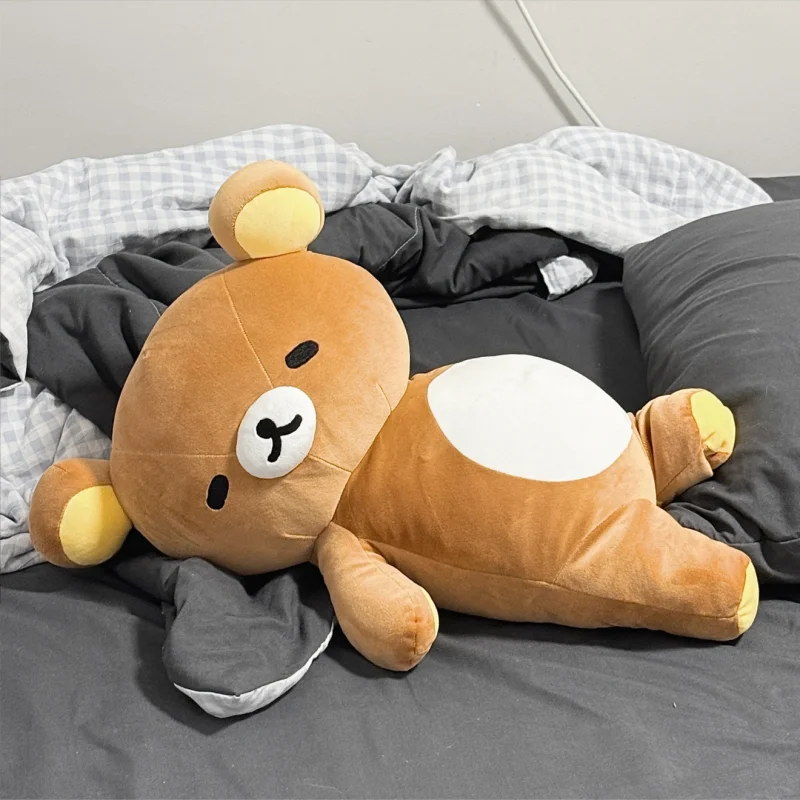 

Cute Rilakkuma Plush Pillow Cartoon Animal Bear Stuffed Doll Kuma Bears Plushies Cushion Kawaii Room Deocr Toys Car Backrest
