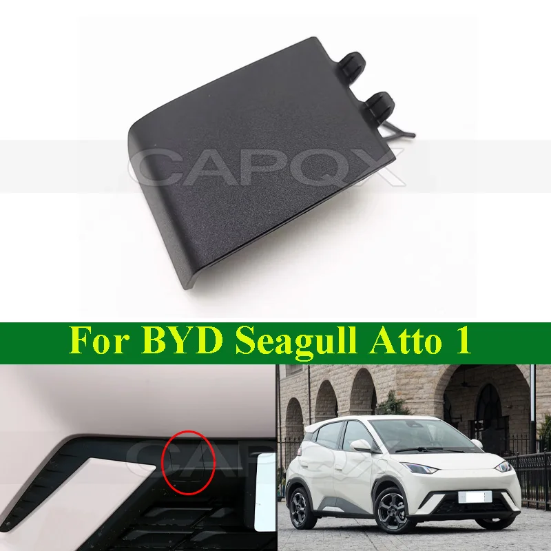 CAPQX Front Bumper Tow Hook Cover Trim Cap For BYD Seagull Atto 1 Front Trailer Cover Towing Lid Garnish Hood