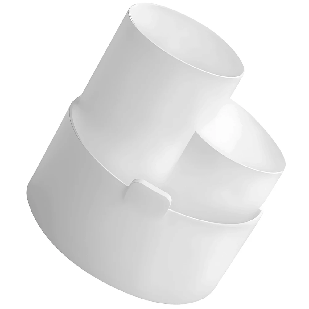 

360 Degree Rotating Pen Holder Large Capacity 3 Compartments Desk ganizer White Pencil Cup Storage Box Office Student Bathroom