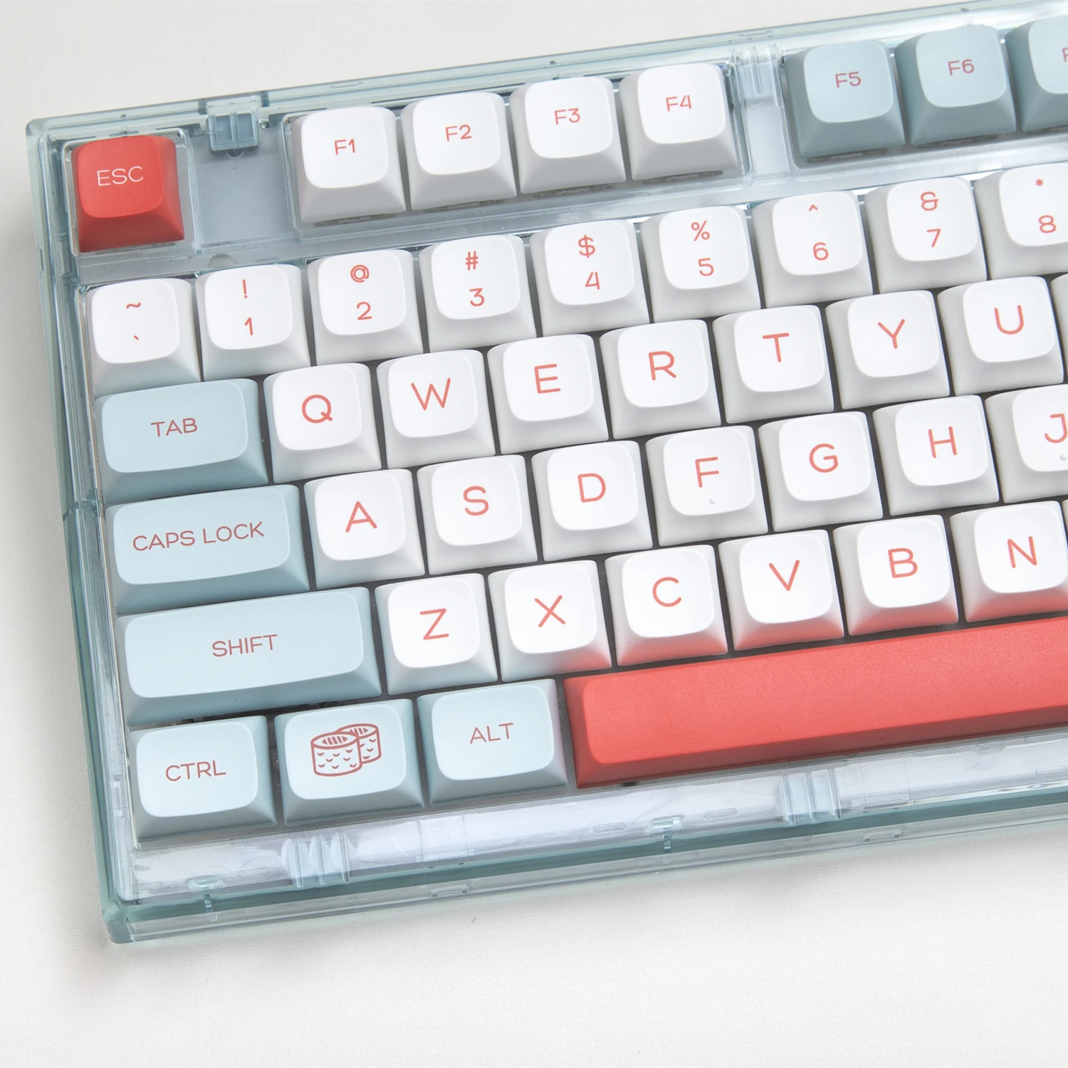 

143 Keys Salmon XDA Keycaps For Cherry Mx Switch Mechanical Keyboard Dye Sublimation PBT Keycap XDA Profile key Caps Custom GK61