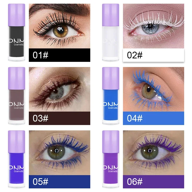 Heallor DNM Color Mascara Eyelashes Curling Extension Purple Blue White Mascara Non-smudge Fast Dry Long-lasting Holiday Party M