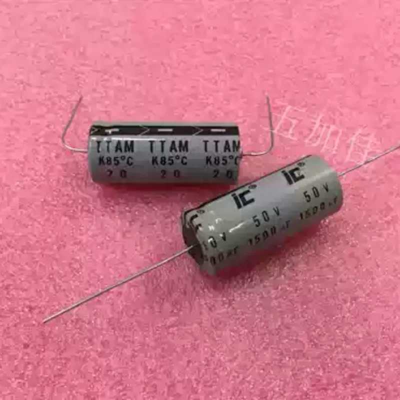10-100-pecas-importadas-da-serie-50v1500uf-1500uf-50v-ttam-85-℃-capacitores-eletroliticos-axiais